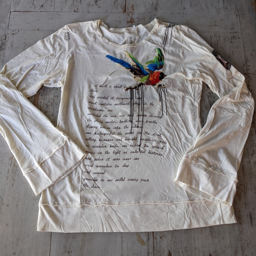 Cream Long Sleeve with Bird